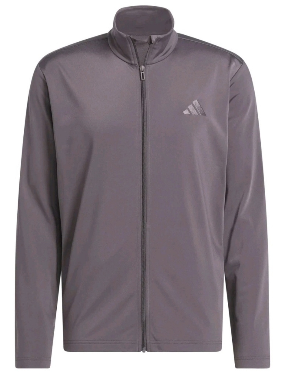 NWT Adidas Men's  Grey TRICOT Full-Zip Performance Jacket 2 Zip Pocket SIZE L